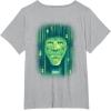 imageWicked Wizard Face Emerald City Front ampamp Back TShirtHeather Grey