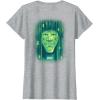 imageWicked Wizard Face Emerald City Front ampamp Back TShirtHeather Grey