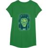 imageWicked Wizard Face Emerald City Front ampamp Back TShirtKelly Green