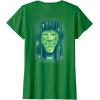 imageWicked Wizard Face Emerald City Front ampamp Back TShirtKelly Green