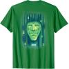 imageWicked Wizard Face Emerald City Front ampamp Back TShirtKelly Green