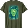 imageWicked Wizard Face Emerald City Front ampamp Back TShirtOlive Green