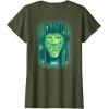 imageWicked Wizard Face Emerald City Front ampamp Back TShirtOlive Green