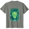 imageWicked Wizard Face Emerald City Front ampamp Back TShirtOlive Heather
