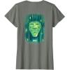 imageWicked Wizard Face Emerald City Front ampamp Back TShirtOlive Heather
