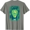 imageWicked Wizard Face Emerald City Front ampamp Back TShirtOlive Heather