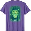 imageWicked Wizard Face Emerald City Front ampamp Back TShirtPurple Heather