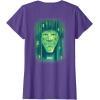 imageWicked Wizard Face Emerald City Front ampamp Back TShirtPurple Heather
