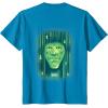 imageWicked Wizard Face Emerald City Front ampamp Back TShirtSapphire Blue