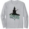imageWicked Elphaba Defying Pose Long Sleeve TShirtHeather Grey