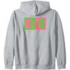 imageWicked Elphaba ampamp Glinda Silhouettes Zip HoodieHeather Grey