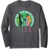 imageWicked Glinda ampamp Elphaba Sketched Long Sleeve TShirtDark Heather Grey