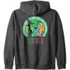 imageWicked Glinda ampamp Elphaba Sketched Zip HoodieDark Heather Grey