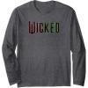 imageWicked Pink And Green Logo Long Sleeve TShirtDark Heather Grey