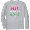 imageWicked Pink Goes Good With Green Long Sleeve TShirtHeather Grey