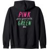 imageWicked Pink Goes Good With Green Zip HoodieBlack