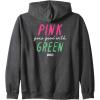 imageWicked Pink Goes Good With Green Zip HoodieDark Heather Grey