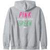 imageWicked Pink Goes Good With Green Zip HoodieHeather Grey
