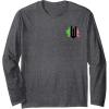 imageWicked Pink ampamp Green Front ampamp Back Long Sleeve TShirtDark Heather Grey