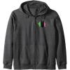imageWicked Pink ampamp Green Front ampamp Back Zip HoodieDark Heather Grey