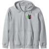 imageWicked Pink ampamp Green Front ampamp Back Zip HoodieHeather Grey