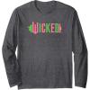 imageWicked Pink ampamp Green Long Sleeve TShirtDark Heather Grey