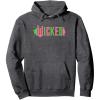 imageWicked Pink ampamp Green Pullover HoodieDark Heather Grey