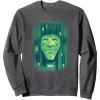 imageWicked Wizard Face Emerald City SweatshirtDark Heather Grey