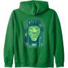 imageWicked Wizard Face Emerald City Zip HoodieDark Green