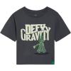 imagewicked Girls Cropped Boxy Drop Shoulder TShirt Toddler to Adult Sizes 2T  2XLBlack  Elphaba