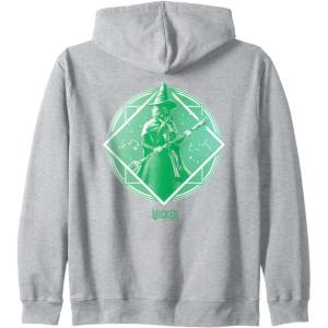 imageWicked Elphaba Tonal Zip HoodieHeather Grey