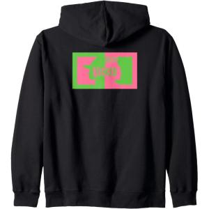 imageWicked Elphaba ampamp Glinda Silhouettes Zip HoodieBlack
