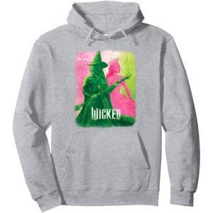 imageWicked Elphaba ampamp Glinda Tonal Pullover HoodieHeather Grey