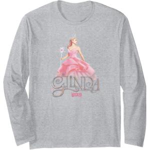 imageWicked Glinda Elegant Pose Long Sleeve TShirtHeather Grey