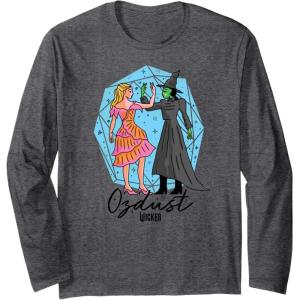 imageWicked Glinda ampamp Elphaba Ozdust Long Sleeve TShirtDark Heather Grey