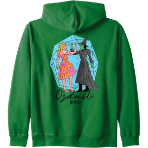 imageWicked Glinda ampamp Elphaba Ozdust Zip HoodieDark Green