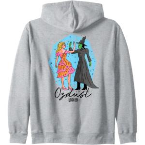 imageWicked Glinda ampamp Elphaba Ozdust Zip HoodieHeather Grey