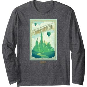 imageWicked Greetings From The Fantabulous Emerald City Long Sleeve TShirtDark Heather Grey