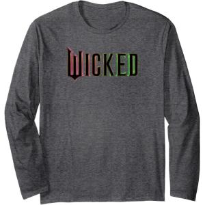 imageWicked Pink And Green Logo Long Sleeve TShirtDark Heather Grey