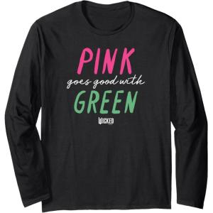 imageWicked Pink Goes Good With Green Long Sleeve TShirtBlack