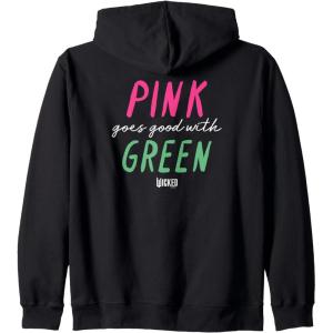 imageWicked Pink Goes Good With Green Zip HoodieBlack
