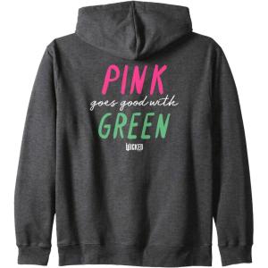 imageWicked Pink Goes Good With Green Zip HoodieDark Heather Grey