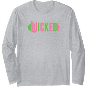 imageWicked Pink ampamp Green Long Sleeve TShirtHeather Grey
