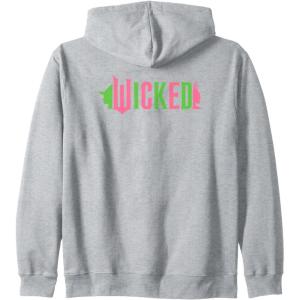 imageWicked Pink ampamp Green Zip HoodieHeather Grey