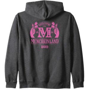 imageWicked Welcome To Munchkinland Zip HoodieDark Heather Grey