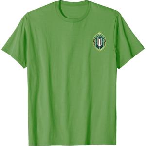 imageWicked Wizard Face Emerald City Front ampamp Back TShirtGrass Green
