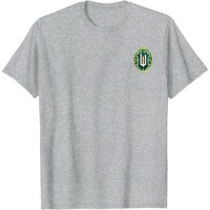 imageWicked Wizard Face Emerald City Front ampamp Back TShirtHeather Grey