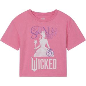imagewicked Girls Cropped Boxy Drop Shoulder TShirt Toddler to Adult Sizes 2T  2XLPink  Glinda