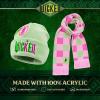 imageConcept One Unisex Wicked Beanie Hat and Scarf Set Adult Cuffed Knit CapPink and Green