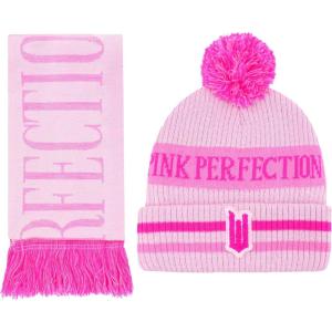 imageConcept One Unisex Wicked Beanie Hat and Scarf Set Adult Cuffed Knit CapPink